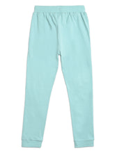 Load image into Gallery viewer, Campana Girls 100% Cotton Jersey Placement Print Joggers - Light Blue