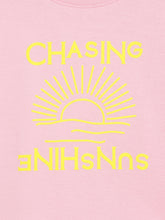 Load image into Gallery viewer, Campana Girls Zuri Drop Shoulder Half Sleeves T-Shirt - Sunshine Print - Pink