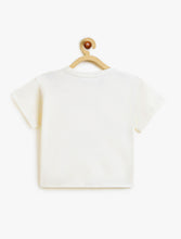 Load image into Gallery viewer, Campana Girls Pure Cotton Drop Shoulder Unicorn Print T-Shirt - White