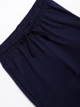 Load image into Gallery viewer, Campana Boys Andy 100% Cotton Jersey Track Pants - Keep Moving Print - Navy Blue