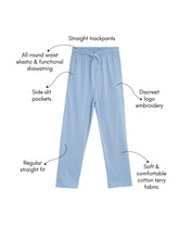 Load image into Gallery viewer, Campana Morris Boys Solid Track Pants - Light Denim Melange
