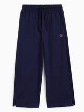 Load image into Gallery viewer, Campana Girls Venus Pure Cotton Wide Track Pants - Navy Blue
