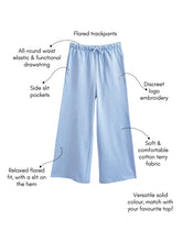 Load image into Gallery viewer, Campana Girls Venus Wide Track Pants - Light Denim Melange