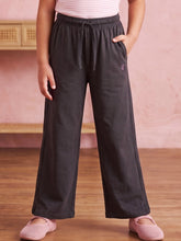 Load image into Gallery viewer, Campana Girls Venus Pure Cotton Wide Track Pants - Grey