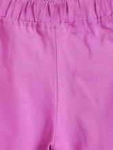 Load image into Gallery viewer, Campana Girls Pure Cotton Contrast Detail Solid Shorts - Dark Pink