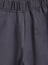 Load image into Gallery viewer, Campana Girls Pure Cotton Contrast Detail Solid Shorts - Smoky Grey
