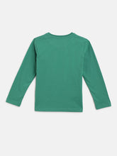 Load image into Gallery viewer, Campana Boys Luciano Pack of 2 Full Sleeves Pure Cotton T-Shirts - Green & Blue