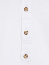 Load image into Gallery viewer, Campana Boys Jon Long Sleeve Cotton - Linen Shirt - White