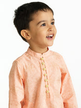 Load image into Gallery viewer, Campana Boys Mehul Kurta Set - Khari Print - Pink & Gold