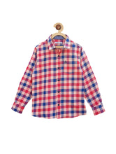 Load image into Gallery viewer, Campana Boys Full Sleeves Shirt - Blue & Red Checks (CK13213)