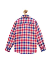 Load image into Gallery viewer, Campana Boys Full Sleeves Shirt - Blue & Red Checks (CK13213)