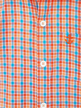 Load image into Gallery viewer, Campana Boys Full-Sleeves Check Shirt - Orange & Blue (CK13218)