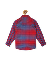 Load image into Gallery viewer, Campana Boys Full-Sleeves Check Shirt - Red & Navy (CK13219)