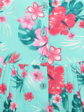 Load image into Gallery viewer, Campana Girls Cheryl Halter Neck Dress - Tropical Delight Print - Sea Green & Magenta
