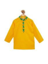 Load image into Gallery viewer, Campana Boys Dhoti Kurta Set - Yellow + Green (CK15937)