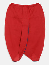 Load image into Gallery viewer, Boys Bansi Dhoti Kurta Set - Genda Phool Print - Navy & Red