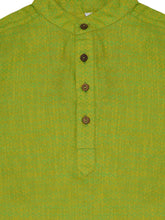 Load image into Gallery viewer, Campana Boys Self Design Cotton Kurta Pyjama Set - Lime Green