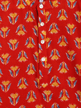 Load image into Gallery viewer, Campana Boys Palash Kurta Pyjama Set - Wild Flower Motif - Maroon & White