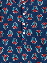 Load image into Gallery viewer, Campana Boys Palash Kurta Pyjama Set - Wild Flower Motif - Indigo & White