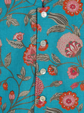 Load image into Gallery viewer, Campana Boys Nishant Kurta Set with Jacket - Floral Print - Blue & Pink