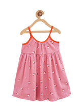 Load image into Gallery viewer, Campana Girls Fox Print Strappy Dress - Pink (CK26505), Pink Dress, Summer Dress
