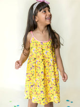 Load image into Gallery viewer, Campana Girls Julia Strappy Dress - Butterflies Print - Yellow