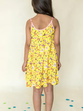 Load image into Gallery viewer, Campana Girls Julia Strappy Dress - Butterflies Print - Yellow