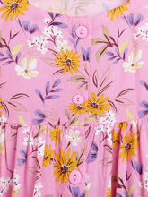 Load image into Gallery viewer, Campana Girls Amy Sleeveless Dress - Wildflowers Print - Pink & Orange