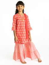 Load image into Gallery viewer, Campana Girls Mahreen Sharara Set - Paisley Motif - Red