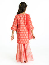 Load image into Gallery viewer, Campana Girls Mahreen Sharara Set - Paisley Motif - Red