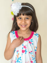 Load image into Gallery viewer, Campana Girls Pleated A-line dress - Flowers and Berries (CK28707)