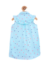 Load image into Gallery viewer, Campana Girls Star Print Tunic Dress - Sky Blue