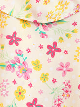 Load image into Gallery viewer, Campana Girls Frida Flutter Sleeve Top - Floral Beauty Print - Cream & Multi