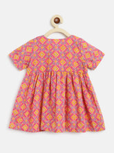 Load image into Gallery viewer, Campana Girls Zoe Dress - Small Jaal Print - Pink & Yellow