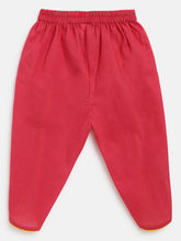 Load image into Gallery viewer, Campana Girls Asmi Dhoti Set - Small Flower Motif - Yellow & Magenta