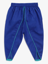 Load image into Gallery viewer, Campana Girls Asmi Dhoti Set - Flower Bud Print - Teal & Ink Blue