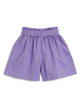 Load image into Gallery viewer, Campana Girls Luna Solid Shorts - Purple Chambray