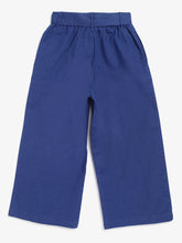 Load image into Gallery viewer, Campana Girls Chelsea 100% Cotton Culottes Trousers with Belt - Striking Blue