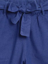 Load image into Gallery viewer, Campana Girls Chelsea 100% Cotton Culottes Trousers with Belt - Striking Blue