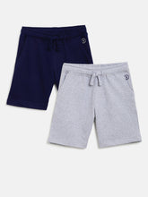 Load image into Gallery viewer, Campana Boys Larry Pack of Two Shorts - Navy & Grey Melange