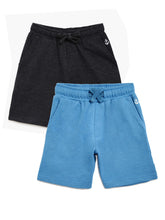 Load image into Gallery viewer, Campana Boys Larry Pack of 2 Shorts - French Blue + Charcoal