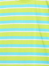 Load image into Gallery viewer, Campana Boys Jordan Pack of 2 Round Neck T-Shirts - Turquoise Stripe + Ice Blue Mel