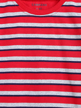 Load image into Gallery viewer, Campana Boys Jordan Pack of 2 Round Neck T-Shirts - Red Stripe + Mint Green Mel