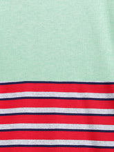 Load image into Gallery viewer, Campana Boys Jordan Pack of 2 Round Neck T-Shirts - Red Stripe + Mint Green Mel