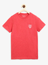 Load image into Gallery viewer, Campana Boys Jordan Pack of 2 Round Neck T-Shirts - Navy Stripe + Coral Red Mel