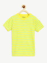 Load image into Gallery viewer, Campana Boys Pack of Two Kobe Striped Cotton T-Shirts - Yellow & Navy Blue