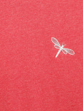 Load image into Gallery viewer, Campana Girls Steffi Pack of 2 Round Neck T-Shirts - Turquoise Stripe + Coral Red Mel