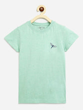 Load image into Gallery viewer, Campana Girls Steffi Pack of 2 Round Neck T-Shirts - Rose Pink Multi Stripe + Mint Green Mel