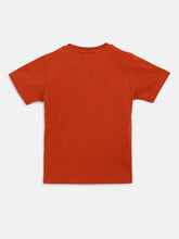Load image into Gallery viewer, Campana Boys Luis Pack of 2 Short Sleeve Pure Cotton T-Shirts - Rust Orange & Blue