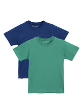Load image into Gallery viewer, Campana Boys Luis Pack of 2 Short Sleeve Pure Cotton T-Shirts - Green & Blue